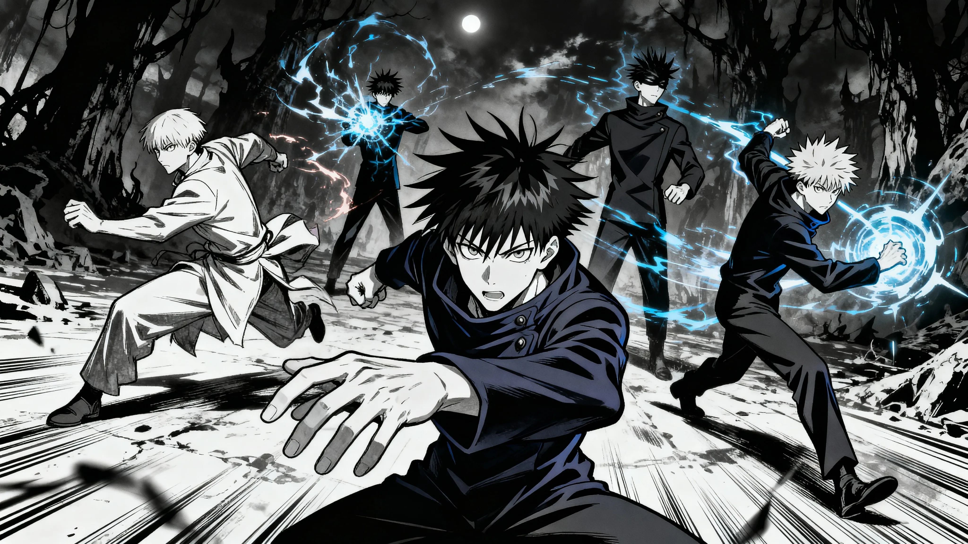 주술회전 애니메이션 캐릭터 장면