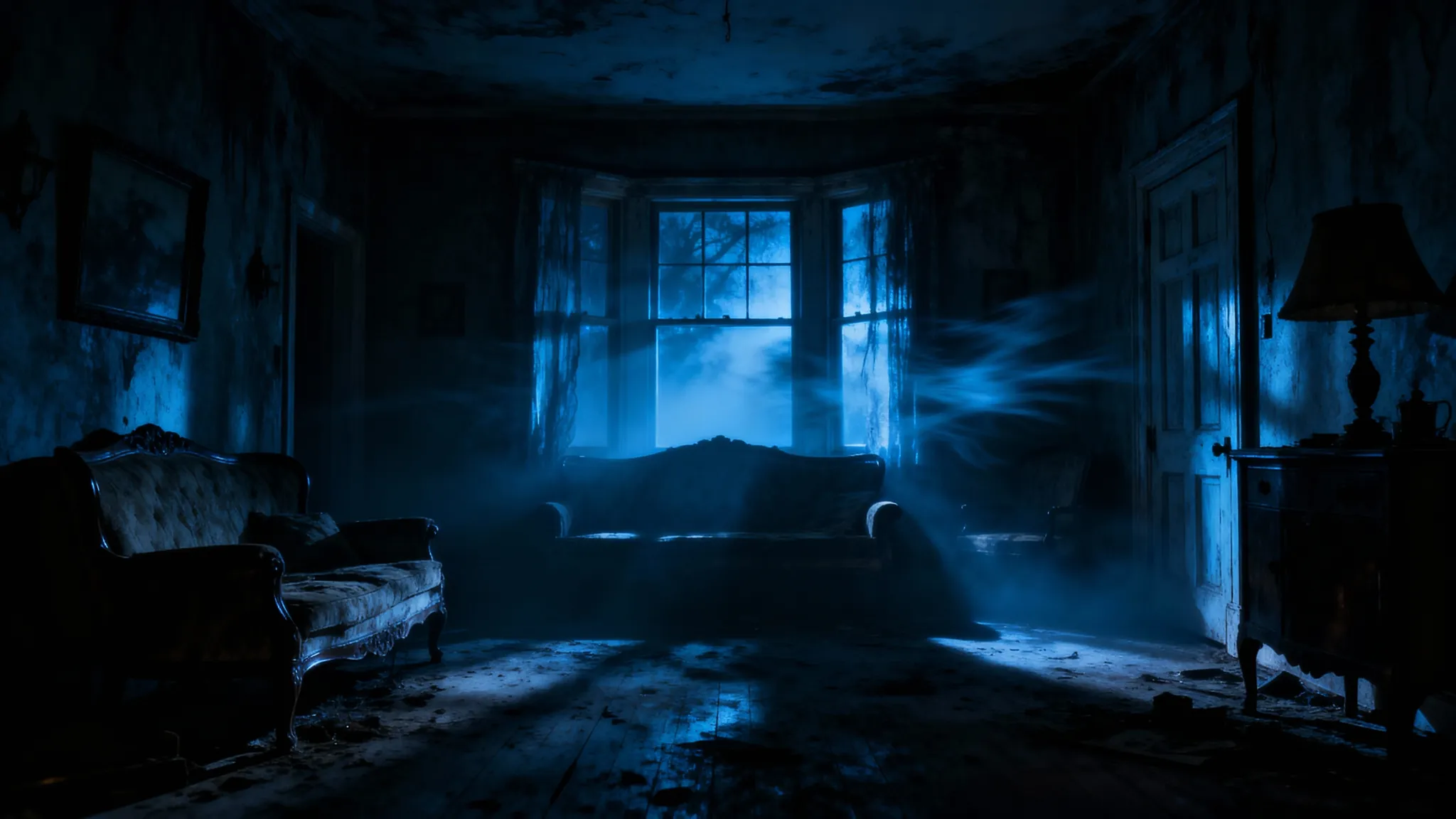 넷플릭스 공포영화 추천 어두운 저택의 밤 분위기